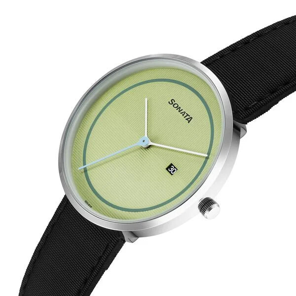 Sonata Ascent Quartz Analog with Date Watch For Men 77152sl04