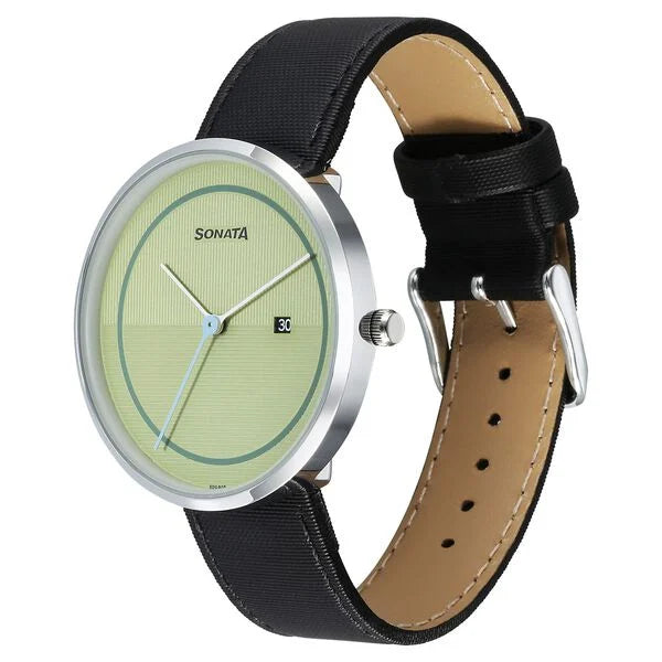 Sonata Ascent Quartz Analog with Date Watch For Men 77152sl04