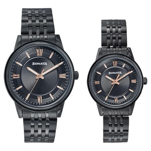Sonata Wedding Edit Quartz Analog Watch For Pair - 7715487076NM01 - KRISHNA WATCH COMPANY