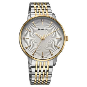 Sonata Eternia Quartz Analog Watch For Men - 77156BM01 - KRISHNA WATCH COMPANY