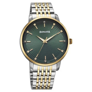 Sonata Eternia Quartz Analog Watch For Men - 77156BM02 - KRISHNA WATCH COMPANY