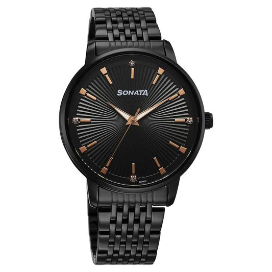 Sonata Eternia Quartz Analog Watch For Men 77156nm01