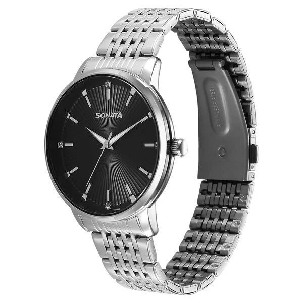 Sonata Eternia Quartz Analog Watch For Men - 77156SM03 - KRISHNA WATCH COMPANY