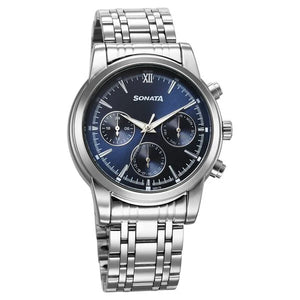 Sonata Wedding Multifunction Watch For Men - 77158SM01 - KRISHNA WATCH COMPANY