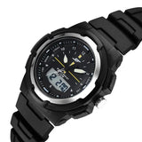 SF Maverick Quartz Digital Ana Digi Black Dial PU Strap Watch For Men 77160pp03