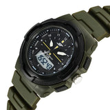 SF Maverick Quartz Digital Ana Digi Black Dial PU Strap Watch For Men 77160pp04