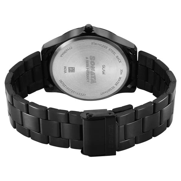 Sonata Traditional Essentials Multicoloured Dial Strap Watch For Men 77163nm01w