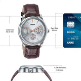 Sonata Men's Work Wear silver dial Watch - 77163SL03