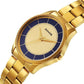 Sonata Traditional Essentials Multicoloured Dial Golden Watch For Men 77163ym01w