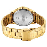 Sonata Traditional Essentials Multicoloured Dial Golden Watch For Men - 77163YM02W - KRISHNA WATCH COMPANY