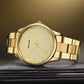 Sonata Traditional Essentials Champagne Dial Golden Watch For Men 77163ym05w