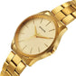 Sonata Traditional Essentials Champagne Dial Golden Watch For Men 77163ym05w