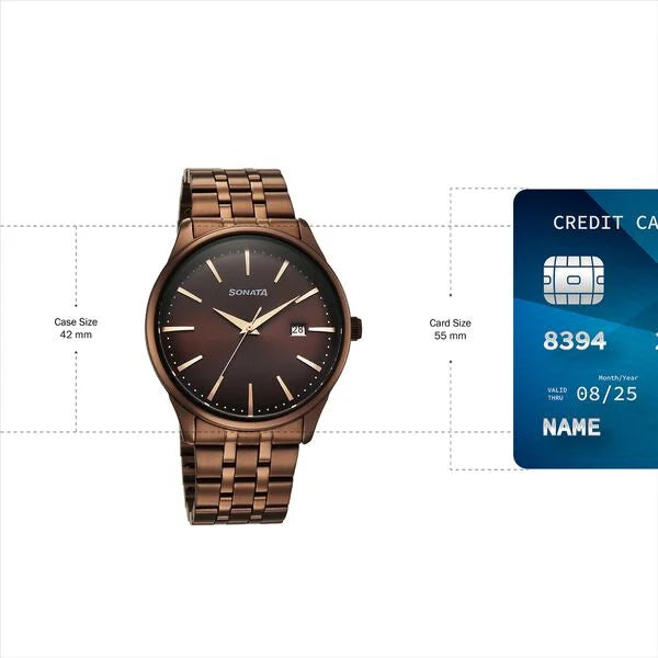 Sonata Eternia Quartz Analog  Watch For Men 77166qm01