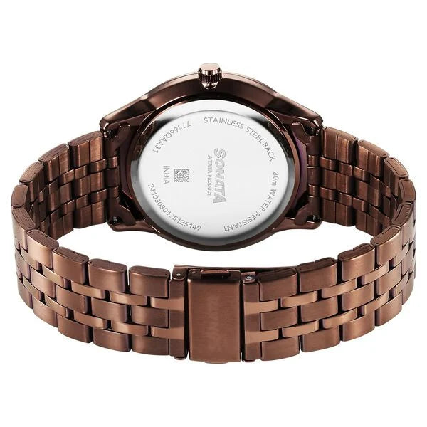 Sonata Eternia Quartz Analog  Watch For Men 77166qm01
