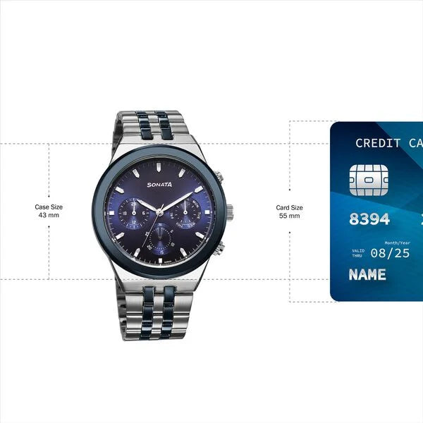 Sonata Eternia Quartz Multifunction Watch For Men - NU77173KM01