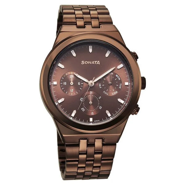 Sonata Eternia Quartz Multifunction Watch For Men 77173qm01 - KRISHNA WATCH COMPANY