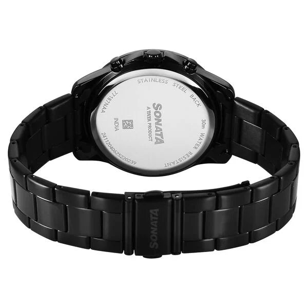 Sonata Chronos Quartz Analog with Date Watch For Men 77187nm01