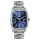Sonata Ascent Blue Tonneau Watch with Metal Bracelet 77195sm01