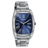 Sonata Ascent Blue Tonneau Watch with Metal Bracelet 77195sm01