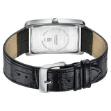 Sonata Ascent White Rectangular Watch with Leather Strap 77196sl01