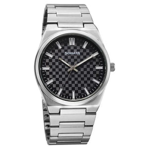 Sonata Festive Quartz Analog Watch For Men - 77200SM01 - KRISHNA WATCH COMPANY