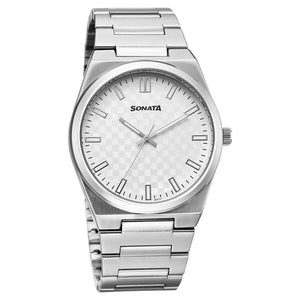 Sonata Festive Quartz Analog Watch For Men - 77200SM02 - KRISHNA WATCH COMPANY