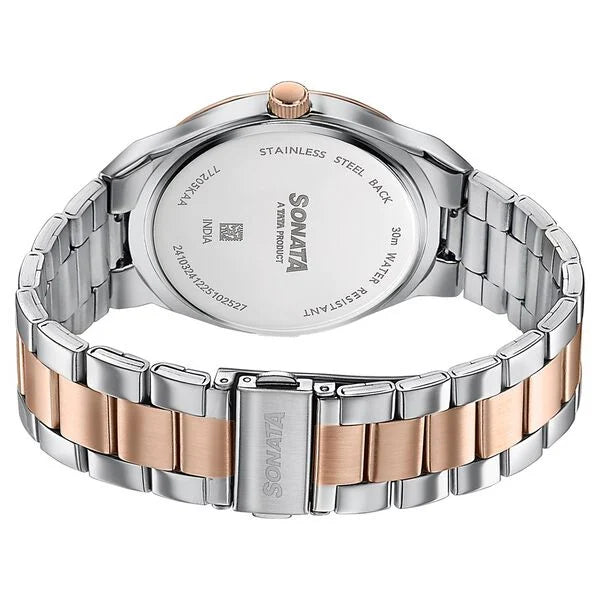 Sonata Jashn Quartz Analog Watch For Men 77205KM01
