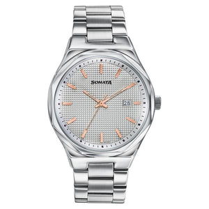 Sonata Jashn Quartz Analog Watch For Men - 77205SM02