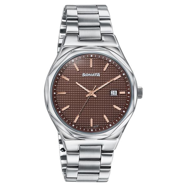 Sonata Jashn Quartz Analog Watch For Men 77205SM04