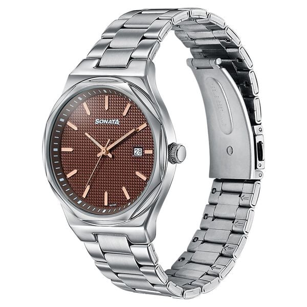 Sonata Jashn Quartz Analog Watch For Men 77205SM04