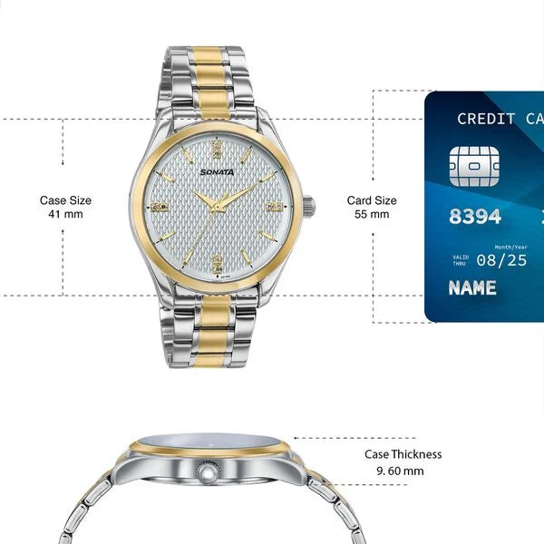 Sonata Jashn Quartz Analog Watch For Men - 77206BM01