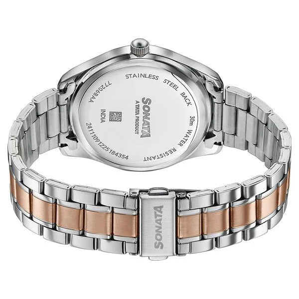 Sonata Jashn Quartz Analog Watch For Men 77206km02