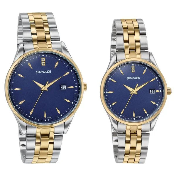 Sonata Jashn Quartz Analog Watch For Couple 7721087125BM01