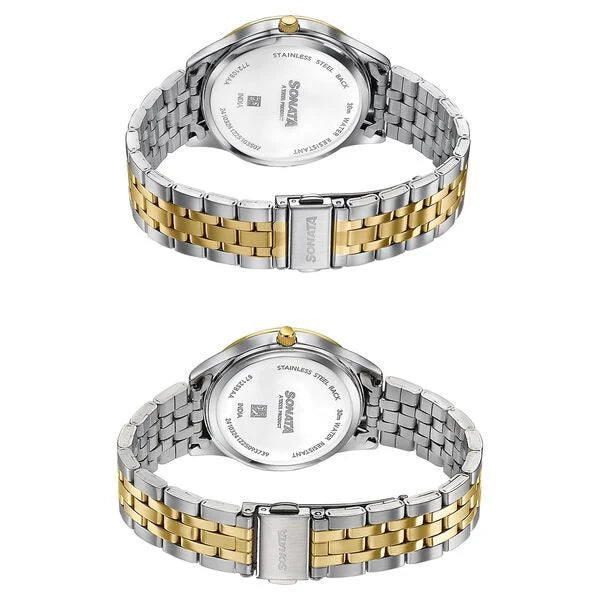 Sonata Jashn Quartz Analog Watch For Couple 7721087125BM01