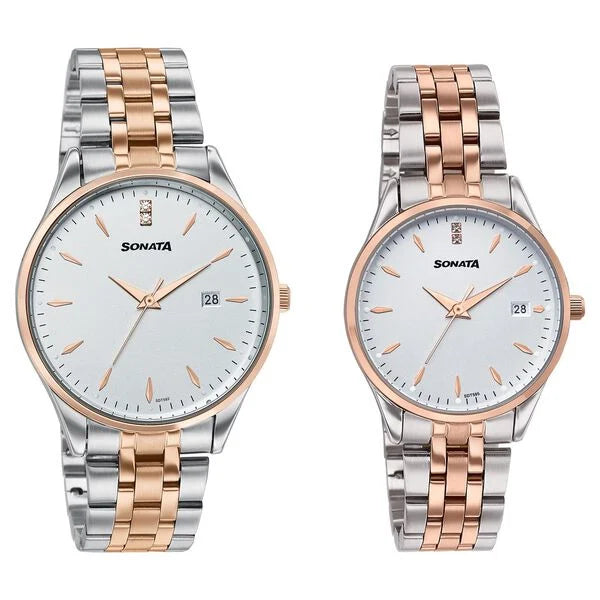 Sonata Jashn Quartz Analog Watch For Couple 7721087125KM01