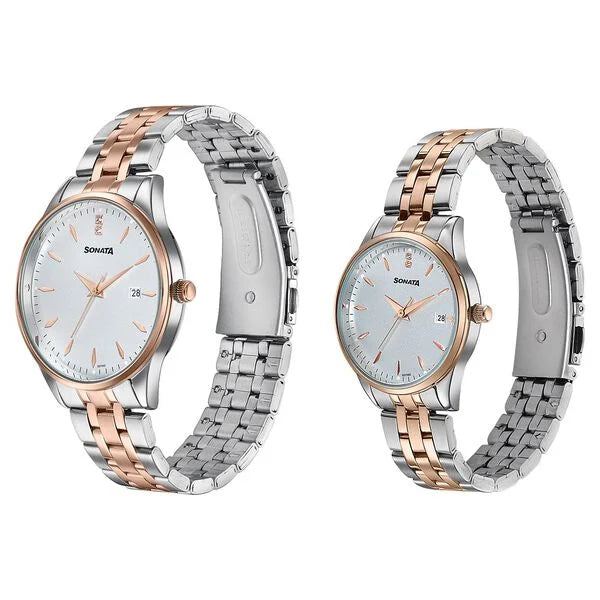Sonata Jashn Quartz Analog Watch For Couple 7721087125KM01