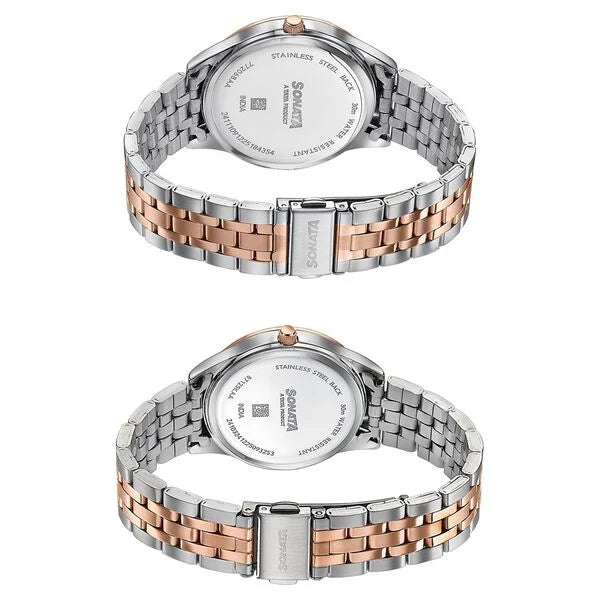 Sonata Jashn Quartz Analog Watch For Couple 7721087125KM01