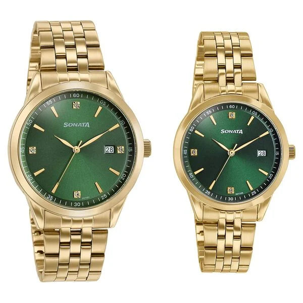 Sonata Jashn Quartz Analog Watch For Couple 7721287126YM01