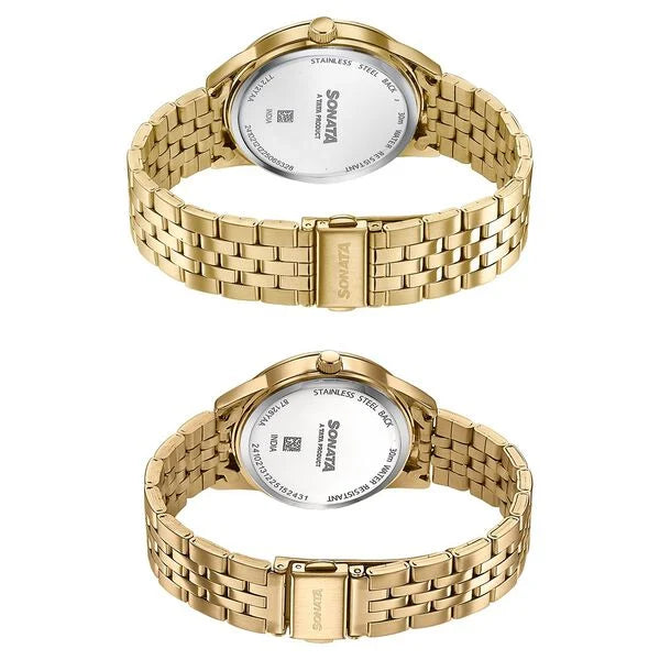 Sonata Jashn Quartz Analog Watch For Couple 7721287126YM01