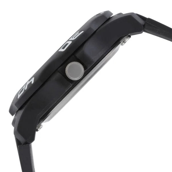 SF Quartz Analog Black Dial Plastic Strap Watch for Men 7929pp08