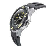SF Quartz Analog Black Dial PU Strap Watch for Men 7929pp09w