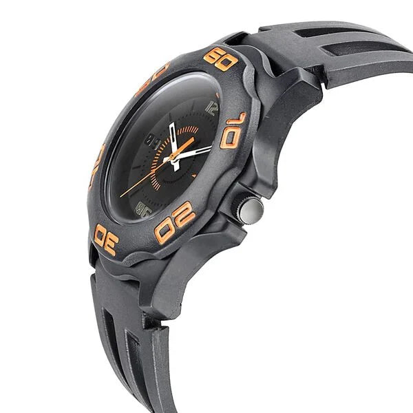 SF Quartz Analog Black Dial PU Strap Watch for Men 7929pp10w