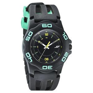 SF Quartz Analog Black Dial PU Strap Watch for Men 7929pp12w - KRISHNA WATCH COMPANY