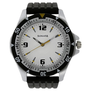 SF Quartz Analog White Dial Watch for Men 7930pp01 - KRISHNA WATCH COMPANY