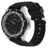 SF Quartz Analog Black Dial Plastic Strap Watch for Men 7930pp02