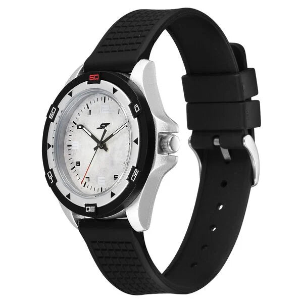 SF Sporty Analogs Quartz Analog Multicoloured Dial Black Plastic Strap Watch For Men 7930pp30w