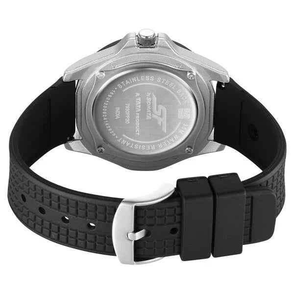 SF Sporty Analogs Quartz Analog Multicoloured Dial Black Plastic Strap Watch For Men 7930pp30w