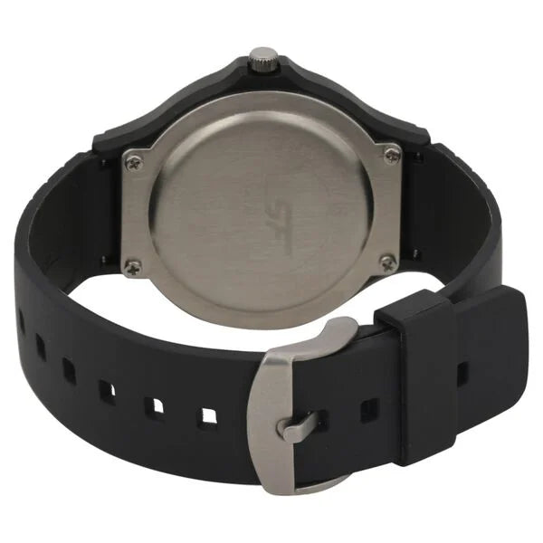 SF Quartz Analog White Dial Plastic Strap Watch for Men 7964pp07w