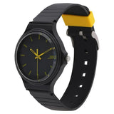 SF Quartz Analog Black Dial Plastic Strap Watch for Men 7964pp08w