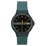SF Quartz Analog Black Dial Plastic Strap Watch for Men 7964pp09w